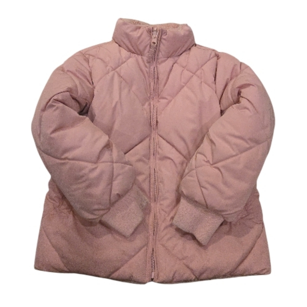  The Children's Place Reversible Pink Fleece & Quilted Jacket (Size 5)